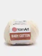 Кремовый пряжа YarnArt Baby cotton, 50 г, 165 м, акрил и хлопок
