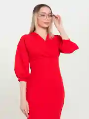 Красный платье женское приталенное