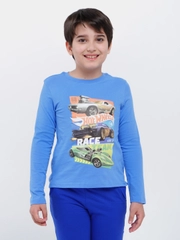 Лонгслив для мальчика с принтом "Hot Wheels"