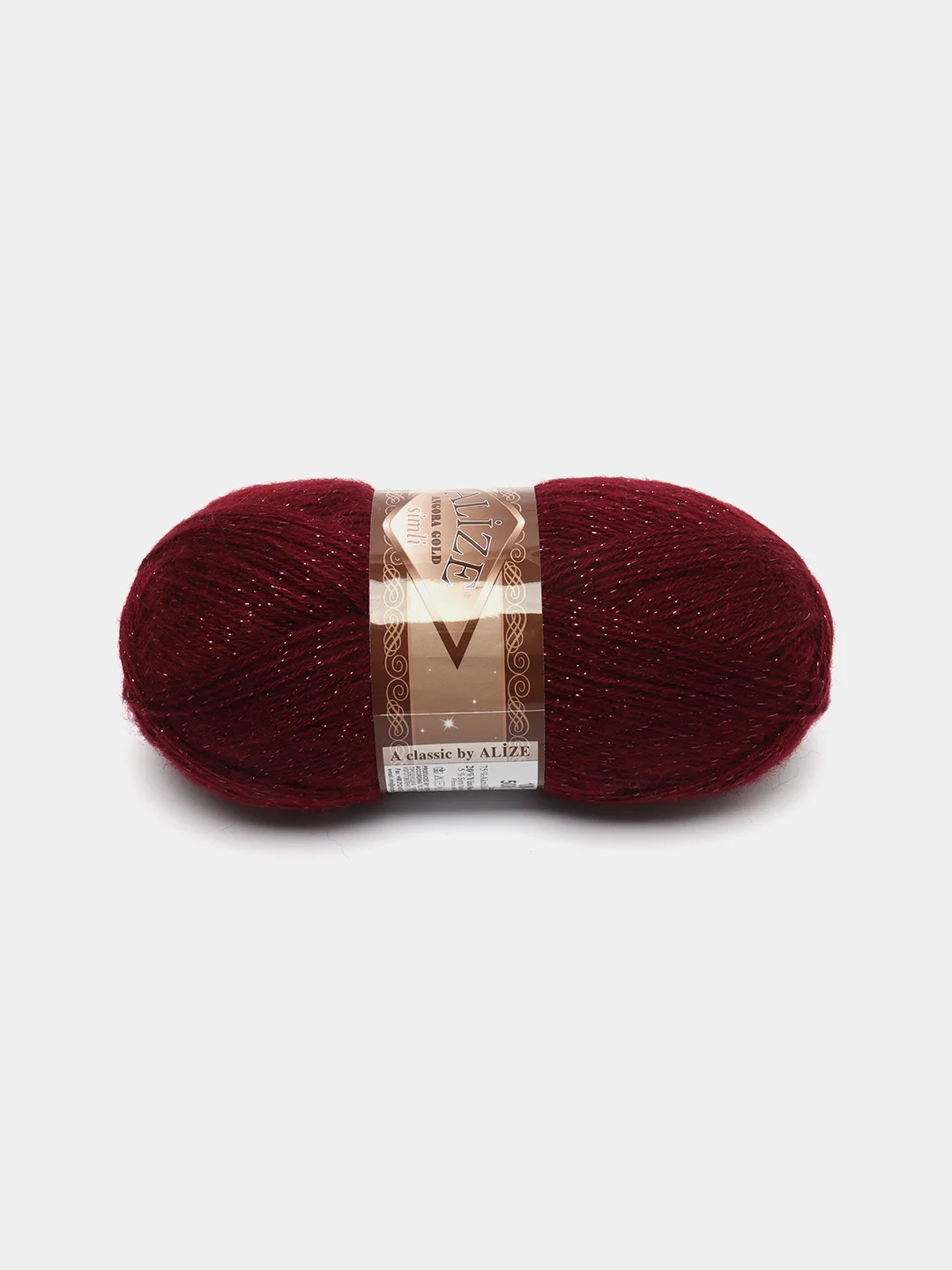 Пряжа Alize Angora Simli(Ализе Симли), 20%шерсть, 75%акрил, 5%металлик, 100г/500м