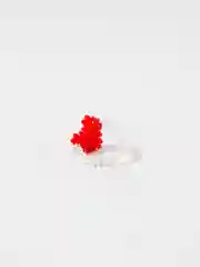 Кольцо из бисера "3D Сердце"