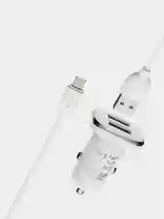 Автомобильное зарядное устройство Borofone BZ12, 2хUSB, 2.4А + кабель Lightning для iPhone