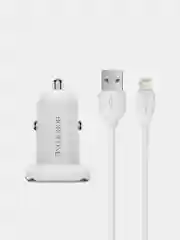 Автомобильное зарядное устройство Borofone BZ12, 2хUSB, 2.4А + кабель Lightning для iPhone