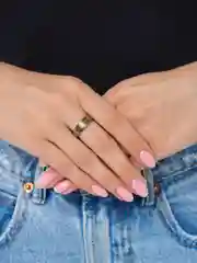 Медный кольцо с крутящейся вставкой