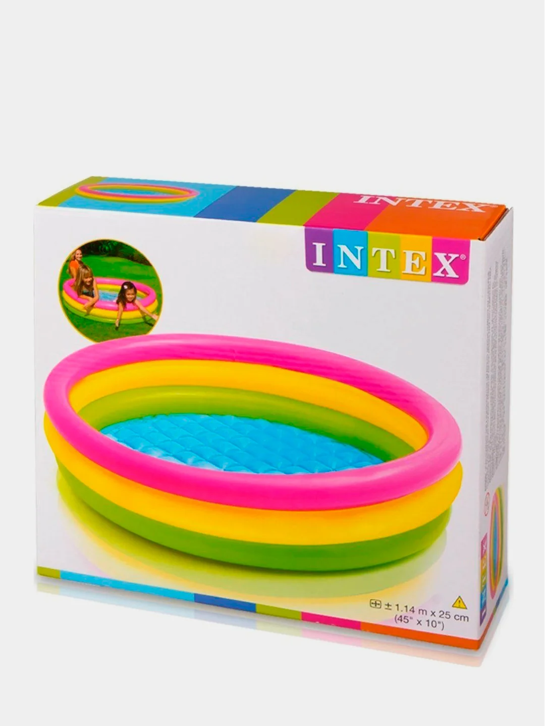 Бассейн надувной "Радуга" INTEX, 114*25 см