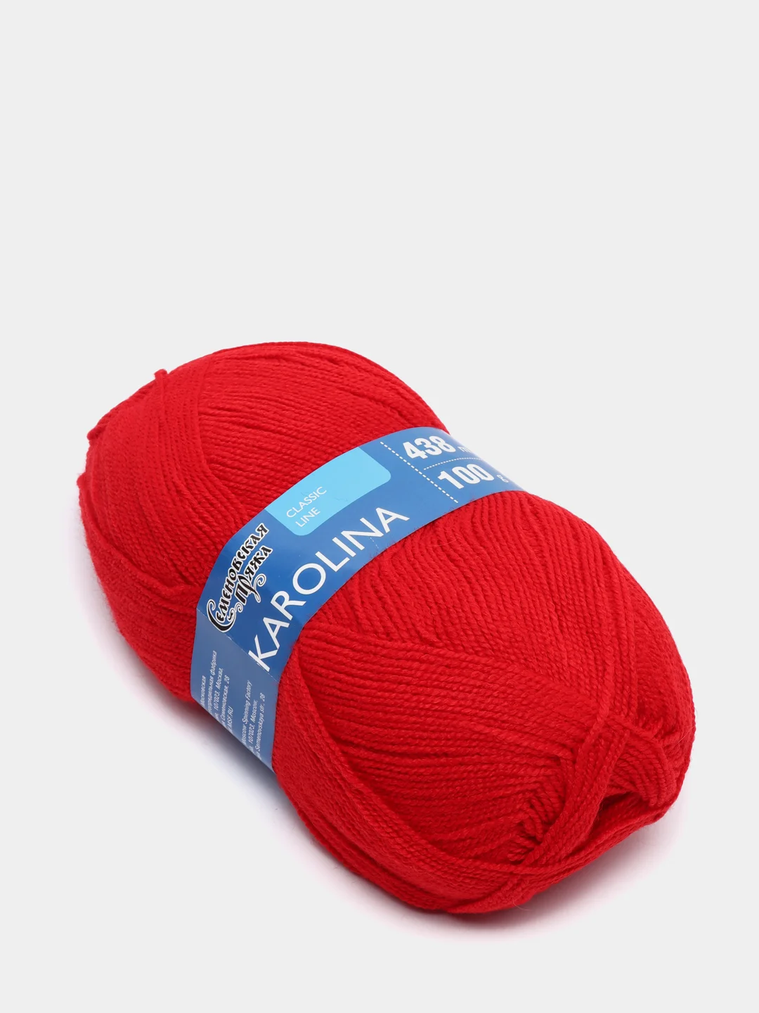 Красный семеновская пряжа "Каролина", акрил, 100 г, 438 м
