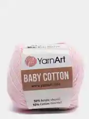 Розовый пряжа YarnArt Baby cotton, 50 г, 165 м, акрил и хлопок