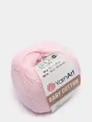 Розовый пряжа YarnArt Baby cotton, 50 г, 165 м, акрил и хлопок