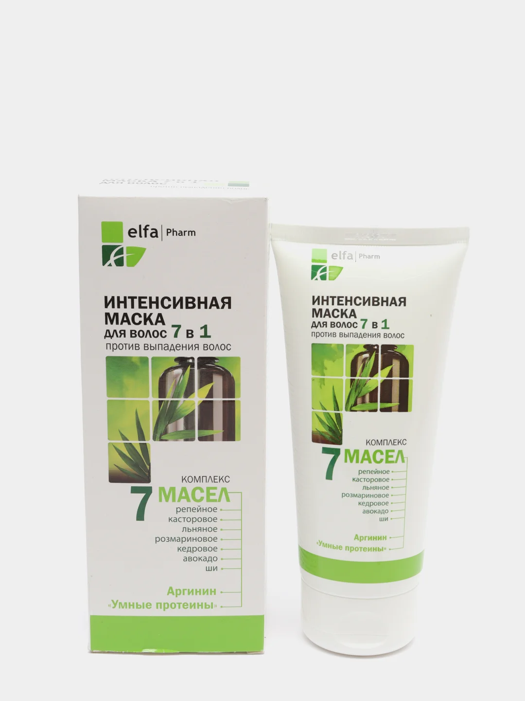 Elfa Pharm 7 масел Интенсивная маска для волос 7в1 против выпадения волос, 200 мл