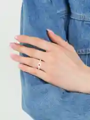 Кольцо из бисера "Сердце"