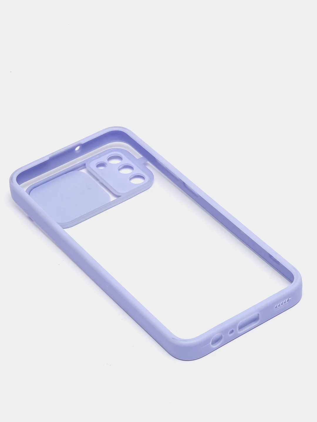 Лавандовый чехол Samsung Galaxy A02s, Самсунг Галакси А02с пластиковый прозрачный с защитой камеры