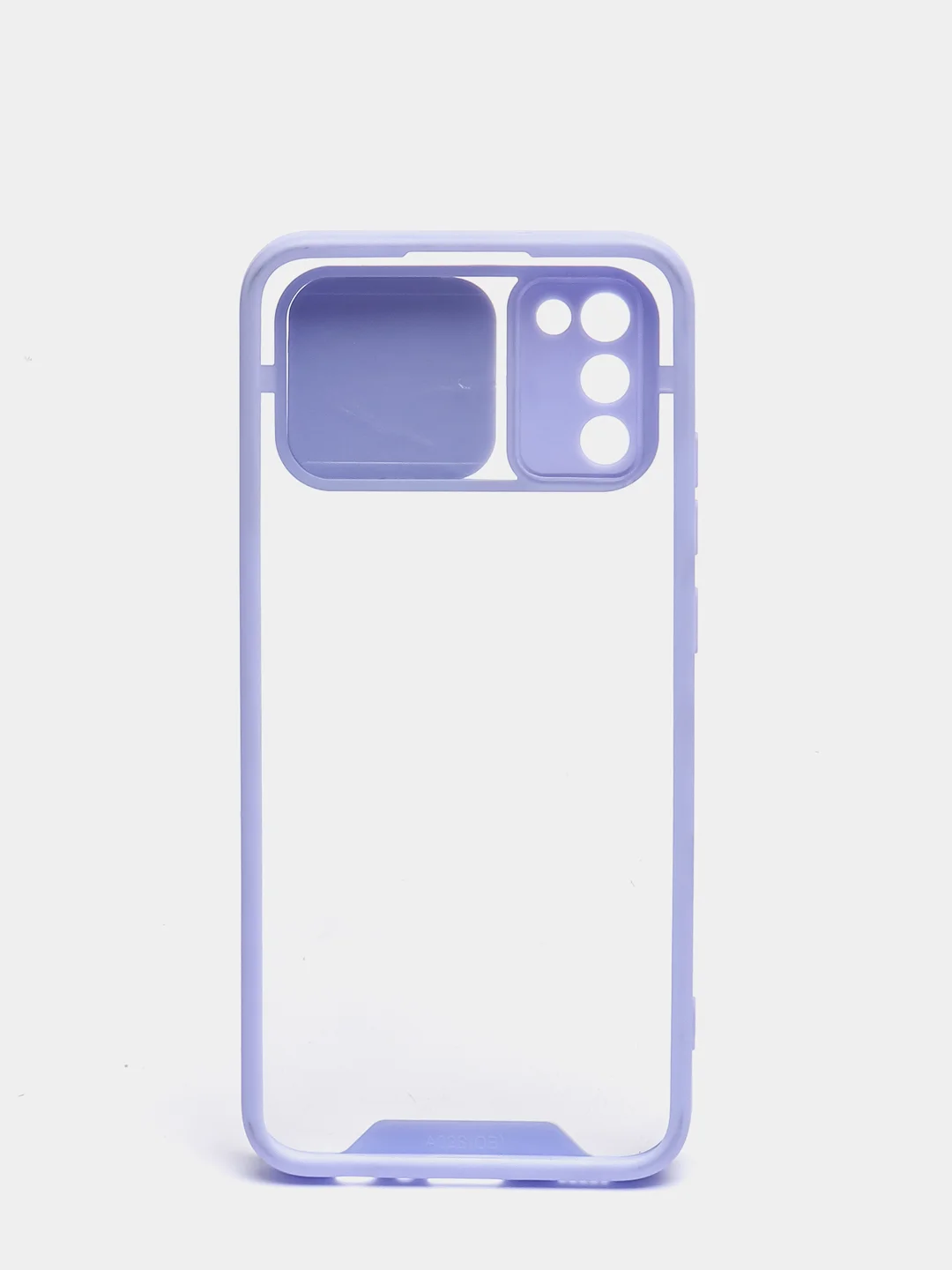 Лавандовый чехол Samsung Galaxy A02s, Самсунг Галакси А02с пластиковый прозрачный с защитой камеры