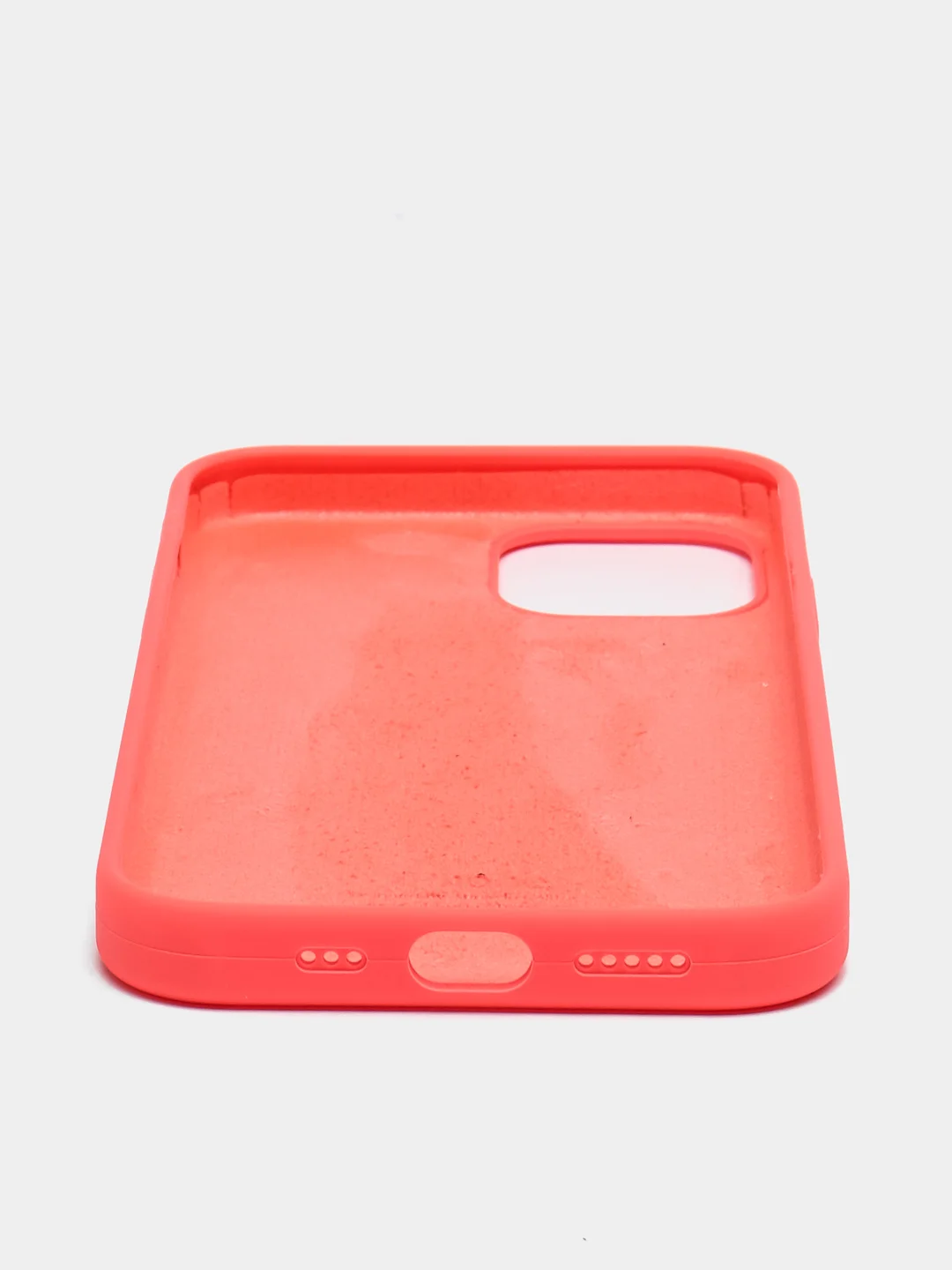 Коралловый чехол Silicone Case для iPhone 12 / iPhone 12 Pro, закрытый низ