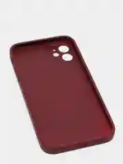 Тёмно-бордовый силиконовый чехол для iPhone 11, со стеклянной панелью и защитой для камеры