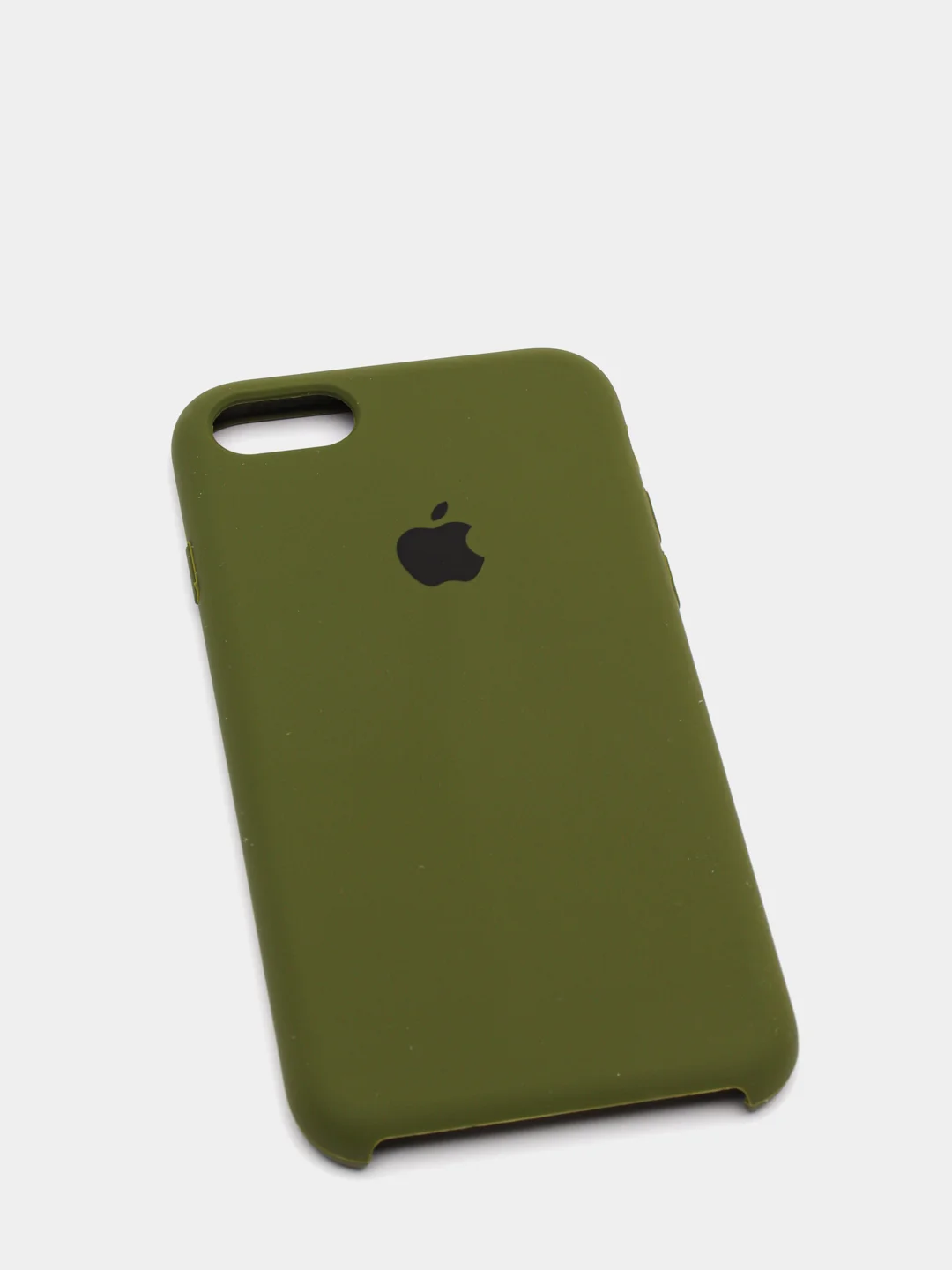 Хаки чехол Silicone Case для iPhone 7, 8, SE 2020, с открытым низом