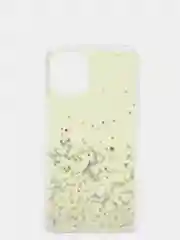Желтый чехол пластиковый iPhone 11 Pro, 11 Pro Max, с блестками