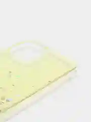 Желтый чехол пластиковый iPhone 11 Pro, 11 Pro Max, с блестками