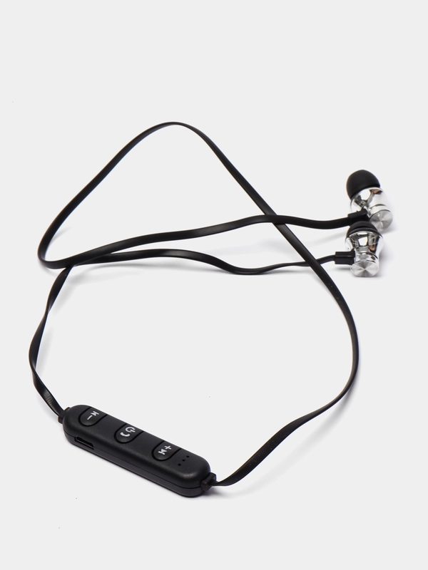 Беспроводные наушники Sports Headset Bluetooth цвет серебро