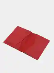 Алый обложка для паспорта, из натуральной кожи