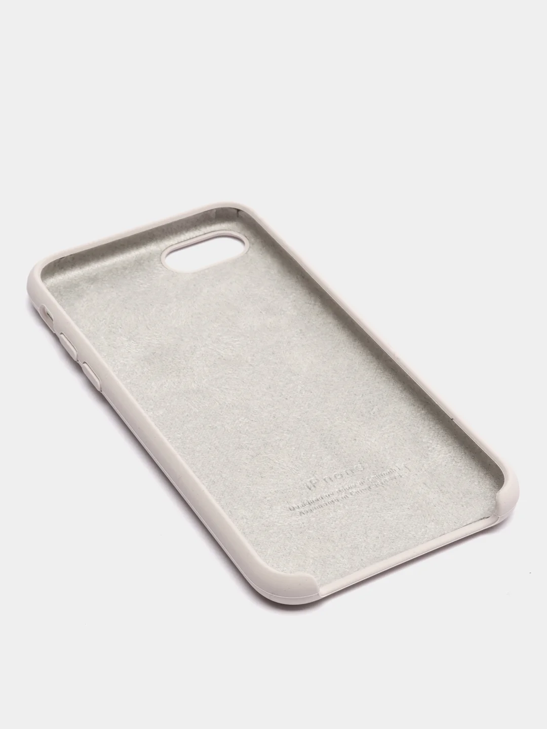 Серебряный чехол Silicone Case для iPhone 7, 8, SE 2020, с открытым низом