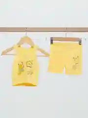 Желтый костюм майка с шортами Happy