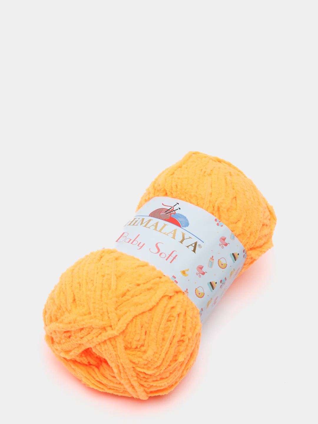 Оранжевый пряжа плюшевая Himalaya "Baby Soft", 100% полиэстер, 115 м, 50 г