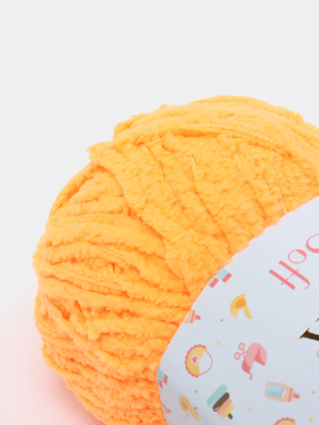 Оранжевый пряжа плюшевая Himalaya "Baby Soft", 100% полиэстер, 115 м, 50 г