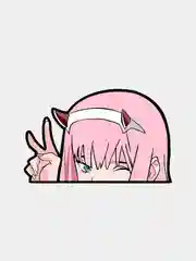 Наклейка "Аниме девочка Zero Two"