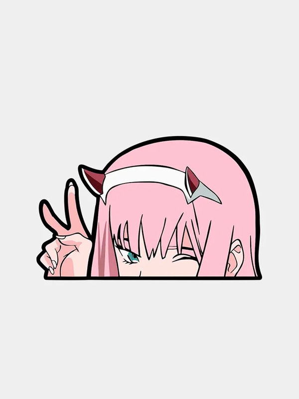 Наклейка "Аниме девочка Zero Two"