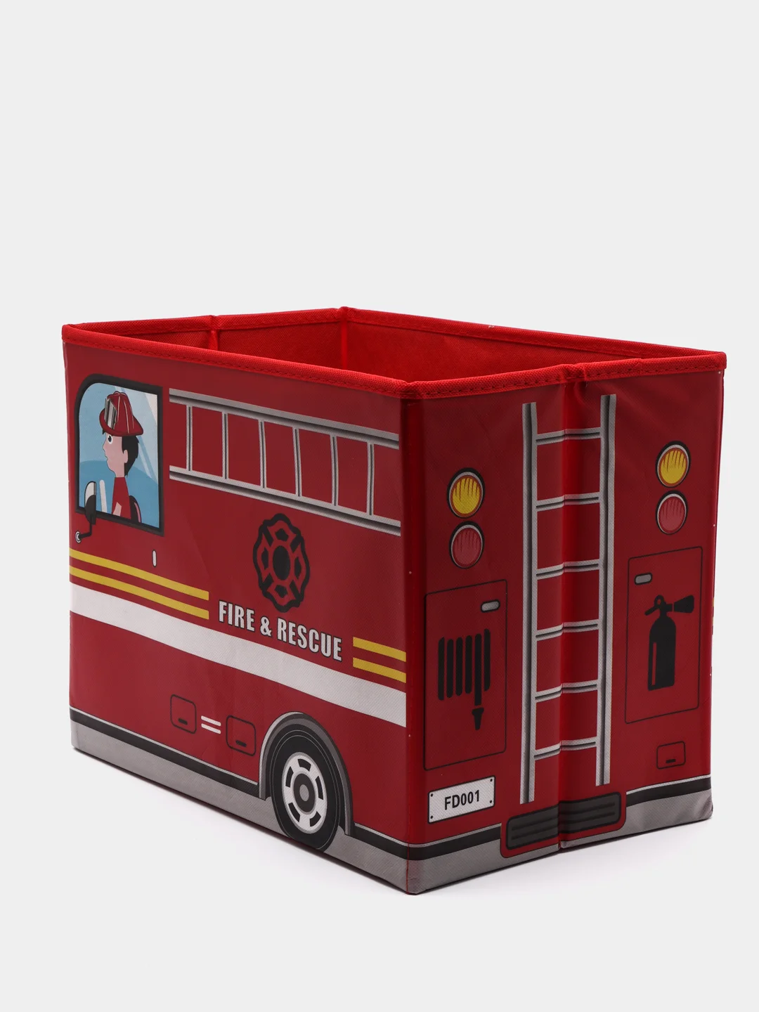 Красный короб для хранения игрушек "Автобус"