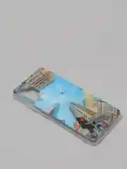 Небесно-голубой чехол Samsung Galaxy A32 4G чехол силиконовый с рисунком (Самсунг Галакси А32)