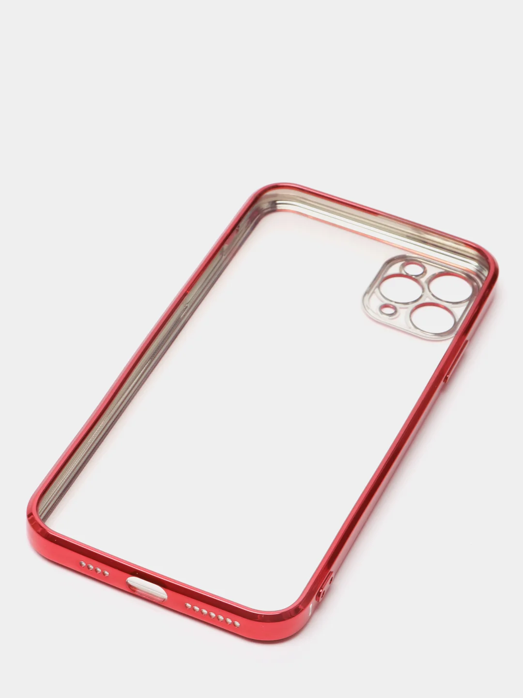 Красный чехол для iPhone 7, 8, SE, X, XS, XR, 11 Pro Max, 12 Mini, Pro Max, с гальваническим покрытием