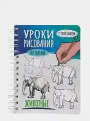 Горчичный проф-пресс,блокнот для зарисовок, Скетчбук А5, Уроки рисования по шагам с описанием