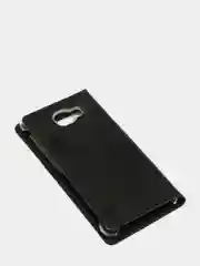 Черный чехол книжка Samsung Galaxy A7 2016 / SM-A710F, Самсунг Галакси А7 / СМ-А710Ф с окошком