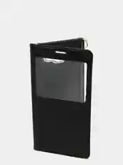 Черный чехол книжка Samsung Galaxy A7 2016 / SM-A710F, Самсунг Галакси А7 / СМ-А710Ф с окошком