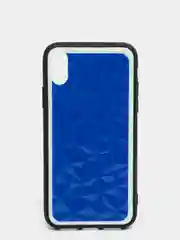 Синий текстурный бриллиантовый чехол 3D Diamond для iPhone X