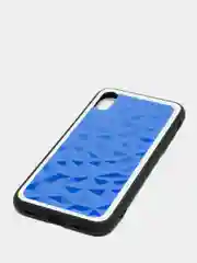 Синий текстурный бриллиантовый чехол 3D Diamond для iPhone X