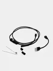 Черный гибкий эндоскоп, с подсветкой, 7 мм, micro USB, USB камера для диагностики