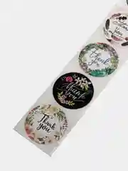 Пастельно-коралловый наклейки спасибо, хендмейд, Handmade, Thank You, Thanks (набор из 20 шт) ручная работа