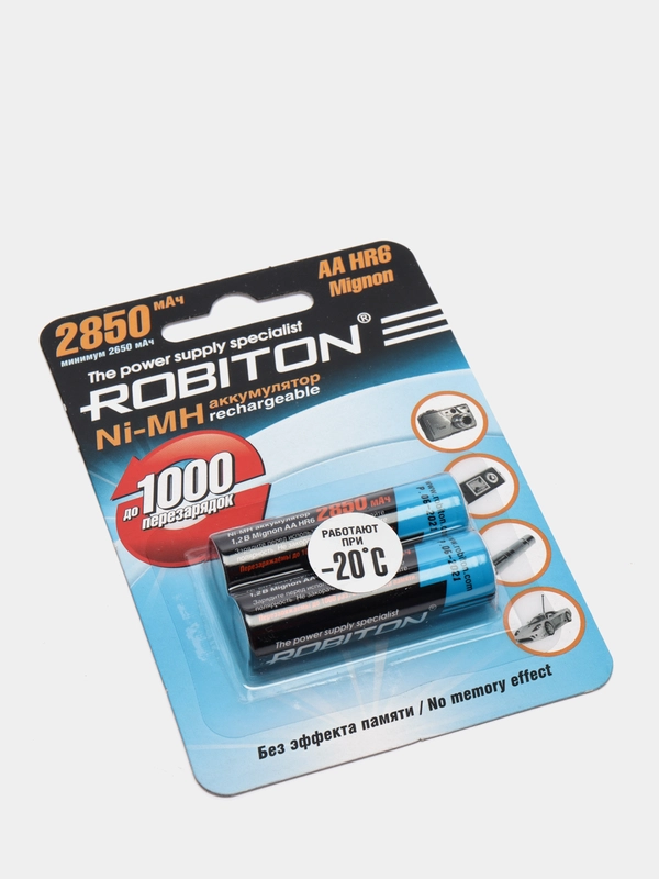 Аккумулятор 2850мА ROBITON АА 2 шт. пальчиковые