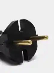 Вилка сетевая 6А, черная