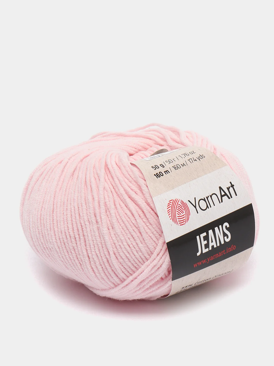 Пастельно-коралловый пряжа YarnArt Jeans, 50 г, 160 м