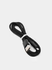 Черный кабель microUSB, Type-C, Lightning для зарядки и передачи данных