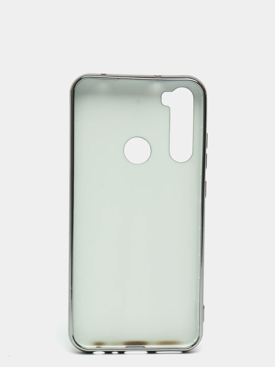Ледяной чехол Xiaomi Redmi Note 8 2019/21 цветной, силиконовый, с глянцевой рамкой (Редми Нот 8)