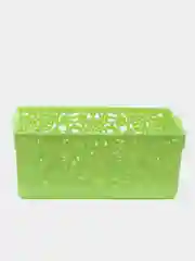 Зеленый корзина ажурная 36х22х14 см, ящик-контейнер-короб для хранения