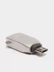 Серый металлик переходник MicroUSB - USB, OTG, UA10