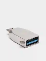 Серый металлик переходник MicroUSB - USB, OTG, UA10