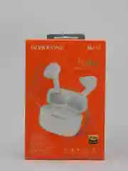 Белый беспроводные наушники, вкладыши с микрофоном, BE47