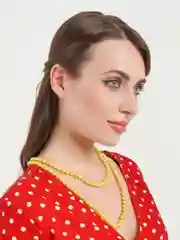Золотой бусы из искусственного жемчуга