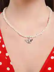 Серебряный цепочка ожерелье с подвеской